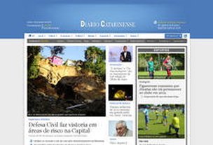 A nova capa do Diário Catarinense ficou mais bonita e mais interativa, com galerias, vídeos e infográficos (Reprodução/Reprodução)