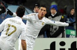 Cristiano Ronaldo abriu o placar para o Real aos 28 minutos da primeira etapa (AFP/Kirill Kudryavtsev)