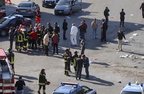 A força da explosão quebrou janelas da escola e de prédios vizinhos (AP/Max Frigione)