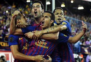 Pedro abriu o placar aos dois minutos de jogo (AFP/Javier Soriano)