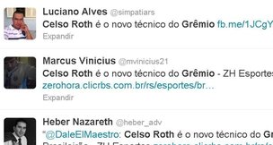 No Twitter, reportagem de 2011, quando Roth substituiu Julinho Camargo, é divulgada por torcedores (Twitter/Reprodução)