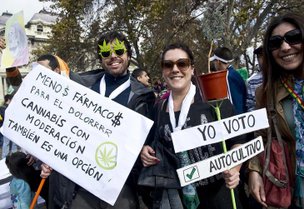 Grupo pede a regulamentação do consumo e liberação do cultivo pessoal (AFP/Martin Bernetti)