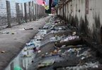 Alimentos jogados das celas pioram a situação do pátio, onde corre esgoto, e viram comida para ratos (Divulgação/Judiciário)