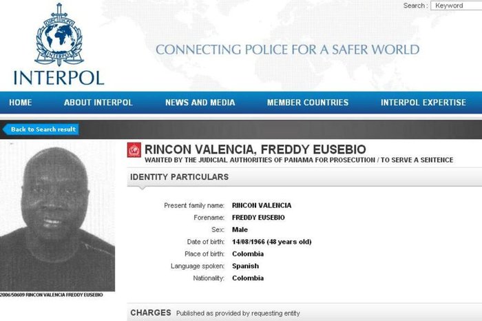 Reprodução / Interpol Reprodução / Interpol