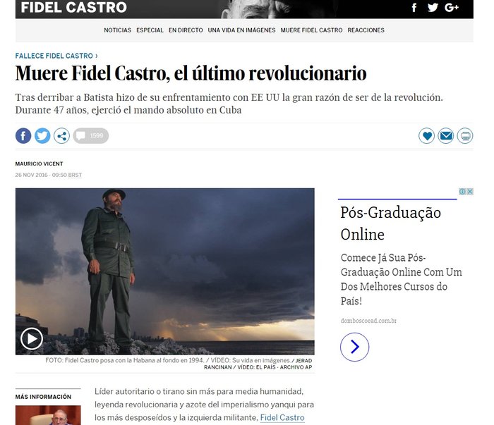Reprodução / El País Reprodução / El País