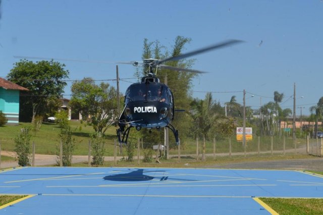 A aeronave que vai atuar no Serviço Aeropolicial (SAER) em Criciúma, já realizou um sobrevoo no município A aeronave que vai atuar no Serviço Aeropolicial (SAER) em Criciúma, já realizou um sobrevoo no município