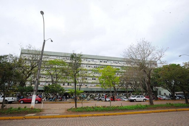 Santa Maria, RS, Brasil, 12/09/2017.Fachada do Husm, Hospital Universitário. Santa Maria, RS, Brasil, 12/09/2017.Fachada do Husm, Hospital Universitário.