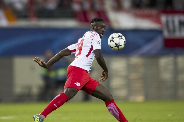 RB Leipzigs forward from France Jean-Kevin Augustin plays the ball during the UEFA Champions League group G football match RB Leipzig v AS Monaco in Leipzig, eastern Germany on September 13, 2017. / AFP PHOTO / ROBERT MICHAELEditoria: SPOLocal: LeipzigIndexador: ROBERT MICHAELSecao: soccerFonte: AFPFotógrafo: STR RB Leipzigs forward from France Jean-Kevin Augustin plays the ball during the UEFA Champions League group G football match RB Leipzig v AS Monaco in Leipzig, eastern Germany on September 13, 2017. / AFP PHOTO / ROBERT MICHAELEditoria: SPOLocal: LeipzigIndexador: ROBERT MICHAELSecao: soccerFonte: AFPFotógrafo: STR