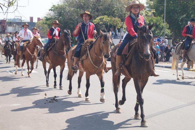 desfile de 20 de setembro em Santiago
