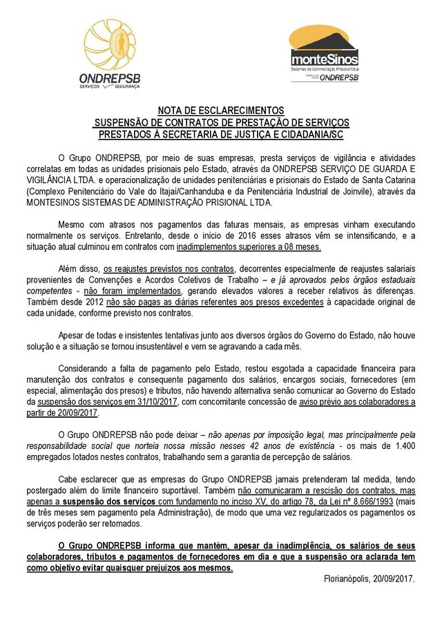 Nota de esclarecimento SJC Nota de esclarecimento SJC