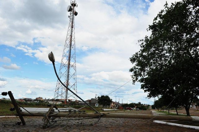  Santa Maria - RS - Brasil 02/10/2017Temporal em Júlio de Castilhos