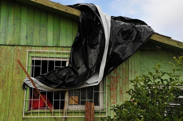 Santa Maria - RS - Brasil 02/10/2017Temporal em Júlio de Castilhos