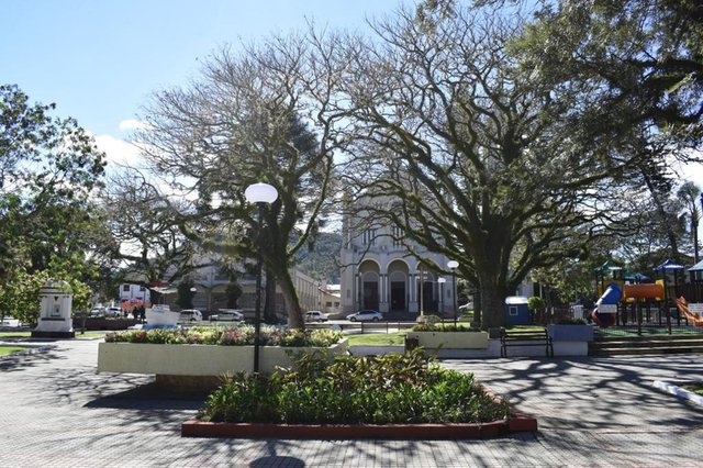 Praça Vicente Pallotti onde será realizado o evento - Eloisa Uliana/Assessoria de Comunicação da Prefeitura de Faxinal do Soturno Praça Vicente Pallotti onde será realizado o evento - Eloisa Uliana/Assessoria de Comunicação da Prefeitura de Faxinal do Soturno