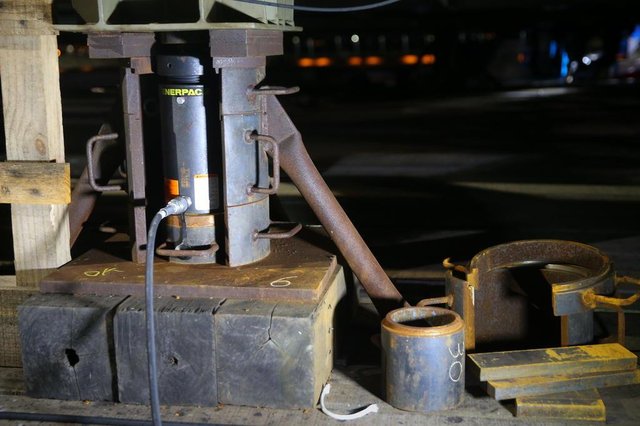 FLORIANÓPOLIS, SC, BRASIL, 10-10-2017: Iníco da segunda etapa de elevação da Ponte Hercílio Luz. FLORIANÓPOLIS, SC, BRASIL, 10-10-2017: Iníco da segunda etapa de elevação da Ponte Hercílio Luz.