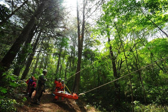  Itaara, RS, Brasil, 07/10/2017.Curso de atendimento e resgate de v&iacute;timas em &aacute;reas de dif&iacute;cil acesso.