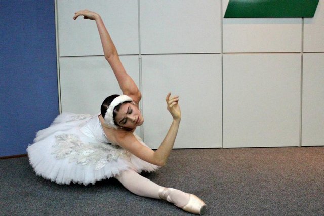 A bailarina Luanna Gondim, da Companhia Jovem da Escola do Teatro Bolshoi no Brasil, apresentou-se na CDL de Joinville na quarta-feira, no encerramento da plenária de associados da entidade. Ela apresentou a coreografia A Morte do Cisne, um dos mais famosos solos de balé. A peça, que tem duração de dois minutos, conta a história do último voo de um cisne antes de sua morte. A coreografia foi criada em 1907. Luanna tem 19 anos, é de Recife-PE e está há sete anos no Bolshoi. A bailarina Luanna Gondim, da Companhia Jovem da Escola do Teatro Bolshoi no Brasil, apresentou-se na CDL de Joinville na quarta-feira, no encerramento da plenária de associados da entidade. Ela apresentou a coreografia A Morte do Cisne, um dos mais famosos solos de balé. A peça, que tem duração de dois minutos, conta a história do último voo de um cisne antes de sua morte. A coreografia foi criada em 1907. Luanna tem 19 anos, é de Recife-PE e está há sete anos no Bolshoi.
