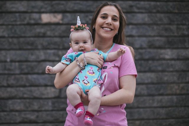 Cinthia Mair Furlong comemorando os quatro meses da filha Mariana.Indexador: Max Schwoelk Cinthia Mair Furlong comemorando os quatro meses da filha Mariana.Indexador: Max Schwoelk