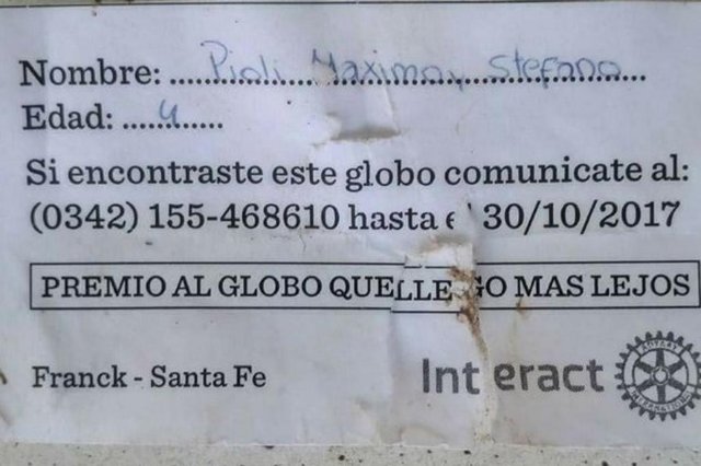 Balão de aniversário solto em Santa Fé, na Argentina, voa 774 km e cai em Paraíso do Sul. Balão de aniversário solto em Santa Fé, na Argentina, voa 774 km e cai em Paraíso do Sul.