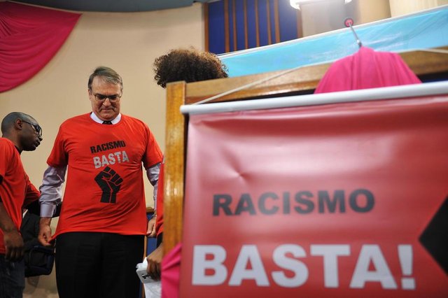  Santa Maria - RS - Brasil 24/10/2017Alunos da UFSM protestam contra ato de racismo