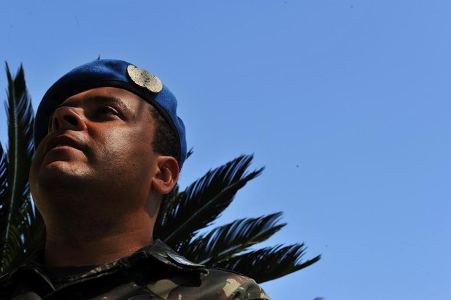 Santa Maria - RS - BRASIL 01/11/2017 Militares participam de formatura  ap&oacute;s Brasil encerrar participa&ccedil;&atilde;o na miss&atilde;o de paz da ONU no HaitiCases:  Na sequ&ecirc;nciaCarlos Alexandre Geovanini - Tenente-coronel