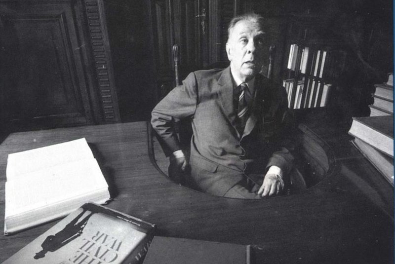 Escritor argentino Jorge Luis Borges.
 Fonte: Não Consta
 Fotógrafo: Não se Aplica