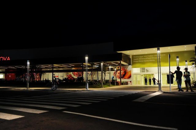  Santa Maria - RS - Brasil 04/09/2017Entrada do shopping Pra&ccedil;a nova