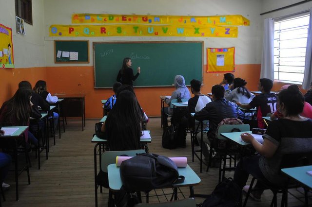 SANTA MARIA, RS, BRASIL. 16/10/2017.Escola Municipal Perpétuo Socorro para conversar com a direção sobre o recebimento de alunos da rede estadual durante o período de greve. FOTO: GABRIEL HAESBAERT / NEWCO DSM SANTA MARIA, RS, BRASIL. 16/10/2017.Escola Municipal Perpétuo Socorro para conversar com a direção sobre o recebimento de alunos da rede estadual durante o período de greve. FOTO: GABRIEL HAESBAERT / NEWCO DSM