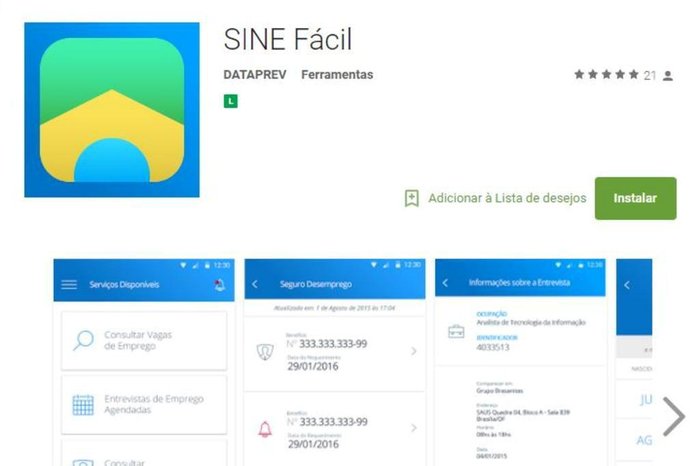 Reprodução / Sine Fácil Reprodução / Sine Fácil
