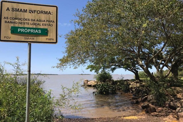 Situação das praias de Porto Alegre: Lami e Belém NovoNa foto, entrada da praia do Belém Novo que está própria para banho Situação das praias de Porto Alegre: Lami e Belém NovoNa foto, entrada da praia do Belém Novo que está própria para banho