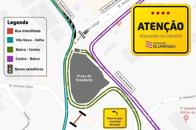 Obra na Humberto de Campos alterará trânsito na região do Parque Vila Germânica a partir de janeiro Obra na Humberto de Campos alterará trânsito na região do Parque Vila Germânica a partir de janeiro