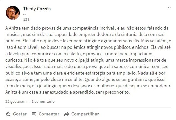 Reprodução / Linkedin Reprodução / Linkedin