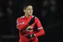 Manchester Uniteds Chilean striker Alexis Sanchez gestures during the FA Cup fourth round football match between Yeovil Town and Manchester United at Huish Park in Yeovil, Somerset on January 26, 2018. / AFP PHOTO / - / RESTRICTED TO EDITORIAL USE. No use with unauthorized audio, video, data, fixture lists, club/league logos or live services. Online in-match use limited to 75 images, no video emulation. No use in betting, games or single club/league/player publications.  / 