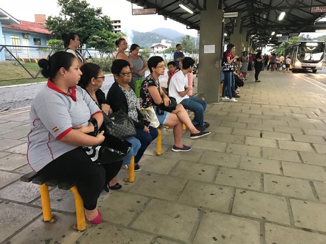 Paralisação dos funcionários do transporte coletivo no Terminal da Velha Paralisação dos funcionários do transporte coletivo no Terminal da Velha