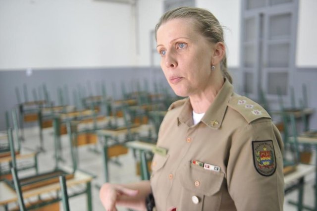 Blumenau - SC - Brasil - 06022018 - Escola Militar de Blumenau começa as aulas amanhã. Major Patrícia Maccari. Blumenau - SC - Brasil - 06022018 - Escola Militar de Blumenau começa as aulas amanhã. Major Patrícia Maccari.