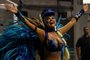  A reveller of the Rosas de Ouro samba school performs during the first night of carnival in Sao Paulo, Brazil, at the city's Sambadrome early on February 10, 2018. / AFP PHOTO / Nelson ALMEIDAEditoria: ACELocal: Sao PauloIndexador: NELSON ALMEIDASecao: culture (general)Fonte: AFPFotógrafo: STF