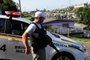  Farroupilha, RS, Brasil  (02/02/2018). Segurança Farroupilha 2018. Reportagem policial verifica a realidade da segurança pública em Farroupilha.  NA FOTO, O SOLDADO  SPINOZA.  (Roni Rigon/Pioneiro).