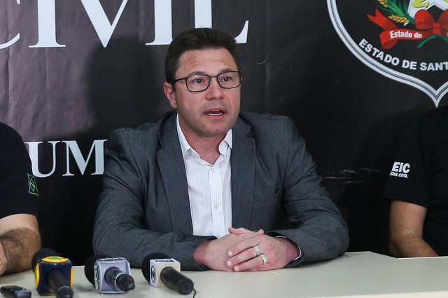 FLORIANÓPOLIS, SC, BRASIL, 07-09-2017: Coletiva da Polícia Cívil. FLORIANÓPOLIS, SC, BRASIL, 07-09-2017: Coletiva da Polícia Cívil.