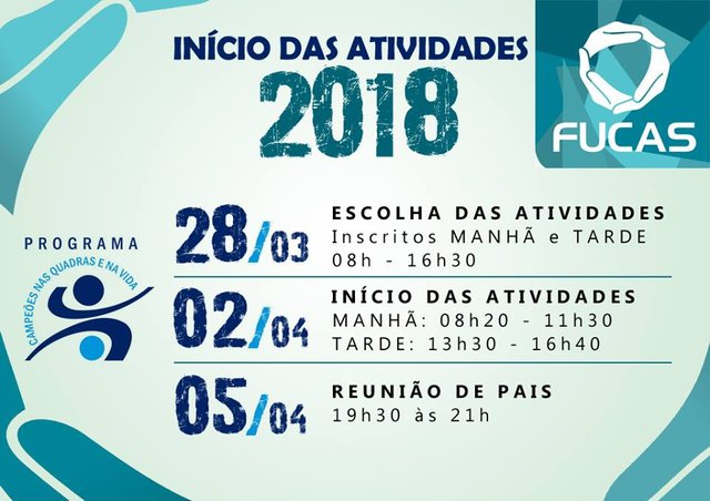 Fucas se prepara para o retorno das atividades no dia 2 de abril Fucas se prepara para o retorno das atividades no dia 2 de abril