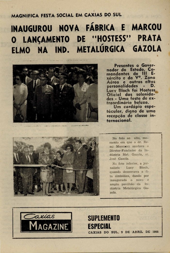 Centro de Memória da Câmara de Vereadores de Caxias do Sul / reprodução Centro de Memória da Câmara de Vereadores de Caxias do Sul / reprodução