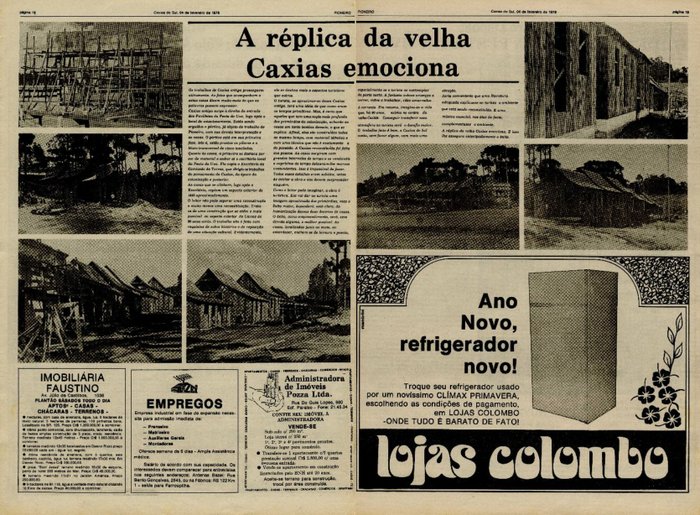 Acervo Centro de Memória da Câmara de Vereadores de Caxias do Sul / reprodução Acervo Centro de Memória da Câmara de Vereadores de Caxias do Sul / reprodução