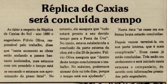 Centro de Memória da Câmara de Vereadores de Caxias do Sul / reprodução Centro de Memória da Câmara de Vereadores de Caxias do Sul / reprodução