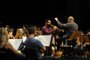  CAXIAS DO SUL, RS, BRASIL, 09/04/2018 - Ensaio da Orquestra da UCS para a Quinta Sinfônica  que terá como solista o trompetista Tiago Linck. (Marcelo Casagrande/Agência RBS)