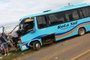 ônibus se envolve em acidente na BR-116, em Vacaria, e deixa um ferido.