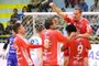 O ala Selbach (3) comemora gol na vitória do Atlântico, de Erechim, sobre o Foz Cataratas em Foz do Iguaçu (PR), em partida válida pela oitava semana da Liga Nacional de Futsal.