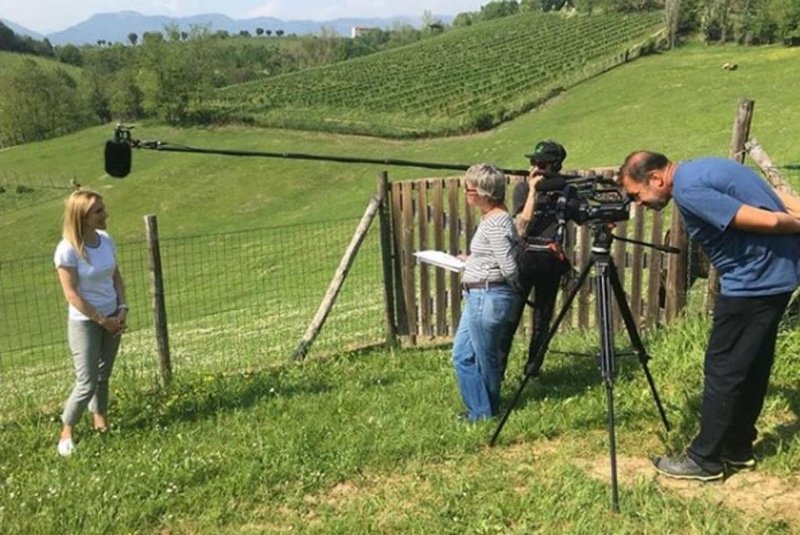 Equipe do filme Legado Italiano...entrevista da querida monica rossetti na Scuola de Enologia de Conegliano.