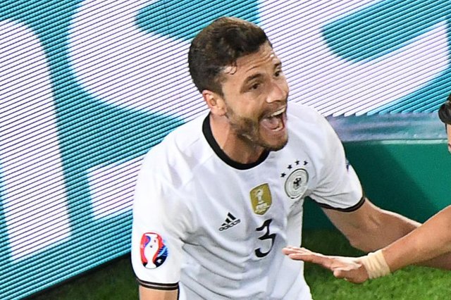 FBL-EURO-2016-MATCH47-GER-ITAGermanys midfielder Mesut –zil (R) celebrates with Germanys defender Jonas Hector after scoring during the Euro 2016 quarter-final football match between Germany and Italy at the Matmut Atlantique stadium in Bordeaux on July 2, 2016. Mehdi Fedouach / AFP, FBL-EURO-2016-MATCH47-GER-ITAGermanys midfielder Mesut –zil (R) celebrates with Germanys defender Jonas Hector after scoring during the Euro 2016 quarter-final football match between Germany and Italy at the Matmut Atlantique stadium in Bordeaux on July 2, 2016. Mehdi Fedouach / AFP,