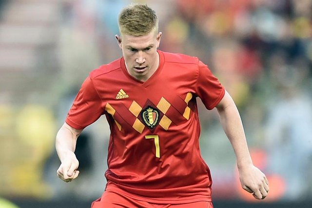 Belgiums midfielder Kevin De Bruyne controls the ball during the friendly football match between Belgium and Portugal, on June 2, 2018 at the King Baudouin stadium in Brussels. / AFP PHOTO / JOHN THYS Belgiums midfielder Kevin De Bruyne controls the ball during the friendly football match between Belgium and Portugal, on June 2, 2018 at the King Baudouin stadium in Brussels. / AFP PHOTO / JOHN THYS