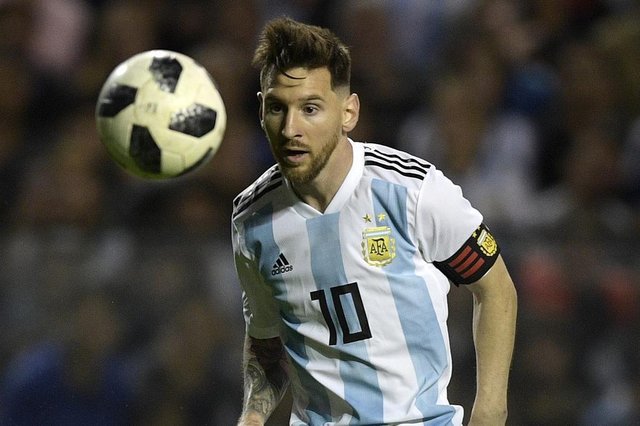 Argentinas forward Lionel Messi is pictured during the international friendly football match against Haiti at Boca Juniors stadium La Bombonera in Buenos Aires, on May 29, 2018. / AFP PHOTO / JUAN MABROMATA Argentinas forward Lionel Messi is pictured during the international friendly football match against Haiti at Boca Juniors stadium La Bombonera in Buenos Aires, on May 29, 2018. / AFP PHOTO / JUAN MABROMATA
