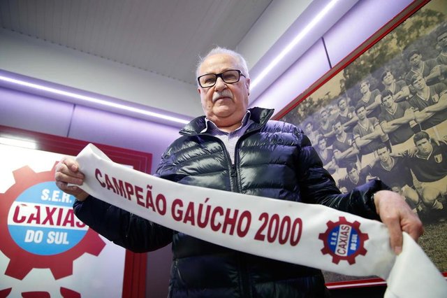 CAXIAS DO SUL , RS ,BRASIL 15/06/2018. ESPORTE: Perfil do técnico da Seleção Brasileira. No estádio do Caxias - Vice-Presidente de futebol do Caxias quando o Tite foi treinador. Alceu Fassbinder, 70 anos.