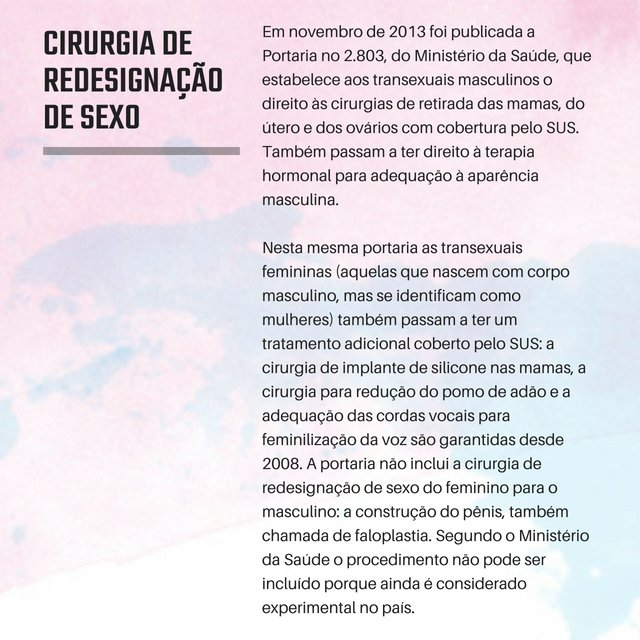Caderno Nós, Transexualidade Caderno Nós, Transexualidade
